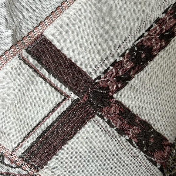 Beautiful Embroidered floral tablecloth 64”x52” Made in West Germany - Picture 10 of 10